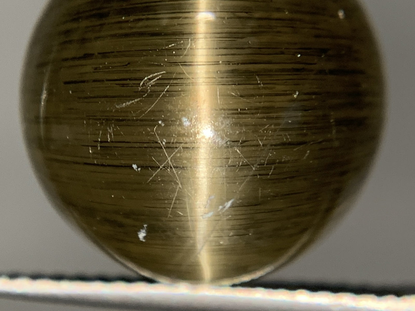 アパタイトキャッツアイ 22.820ct 宝石ソーティング付き 14.6㎜×14.4㎜×12.5㎜ ルース( 裸石 ) 2838Y