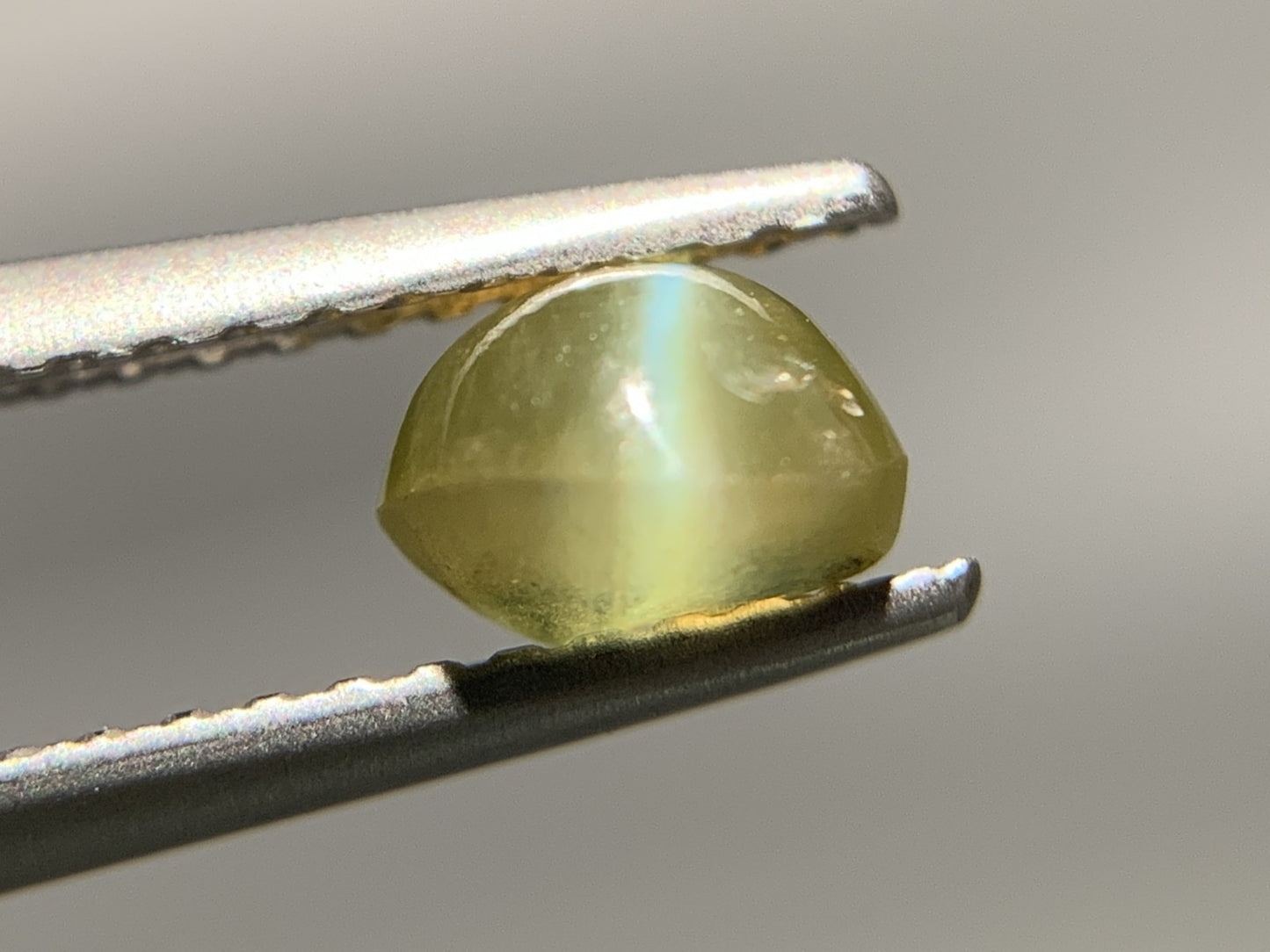 クリソベリルキャッツアイ 1.072ct 宝石ソーティング付き 5.6㎜×5.5㎜×3.7㎜ ルース( 裸石 ) 3547Y