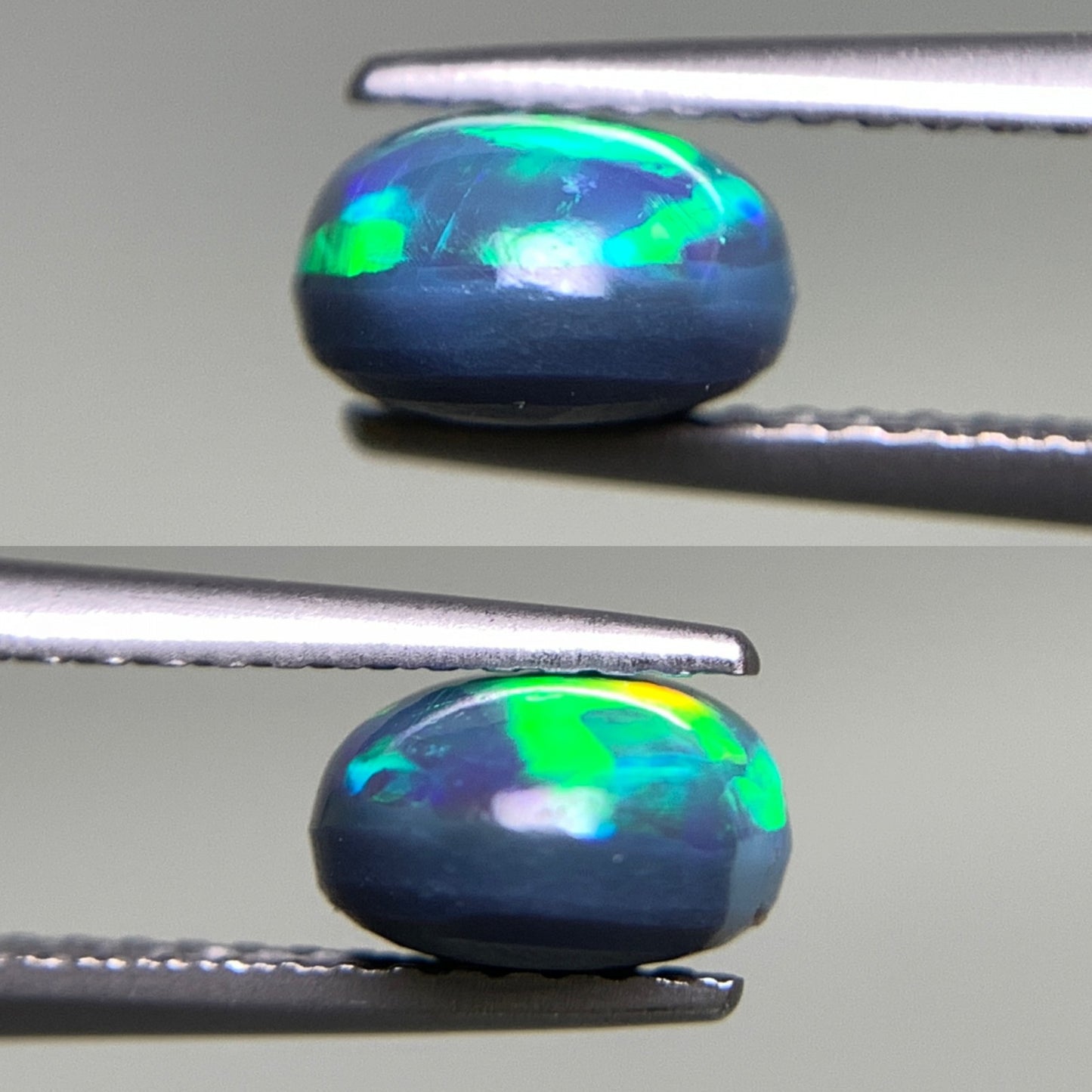 ブラックオパール 1.646ct 中央宝石ソーティング付き 9.0㎜×6.9㎜×4.2㎜ 天然 ルース( 裸石 ) 4455Y