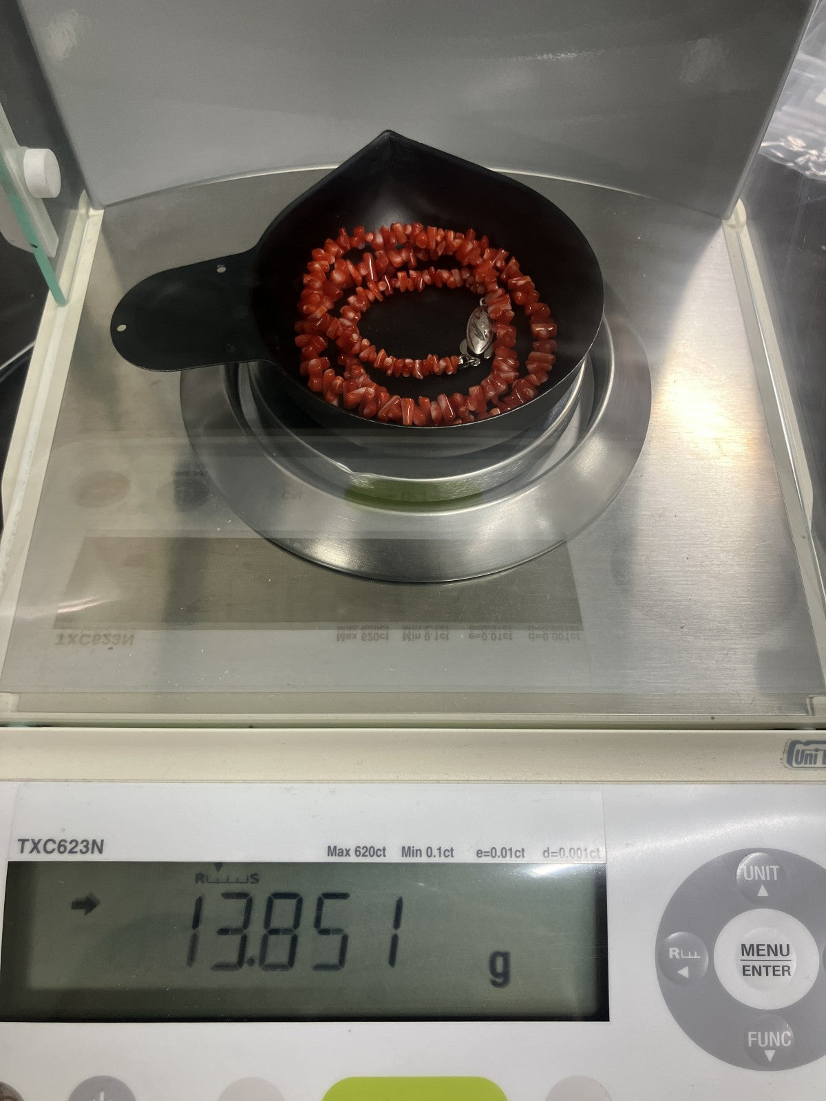 宝石鑑別書付き 天然珊瑚 ネックレス 69.27ct 全長約43cm 2313YY