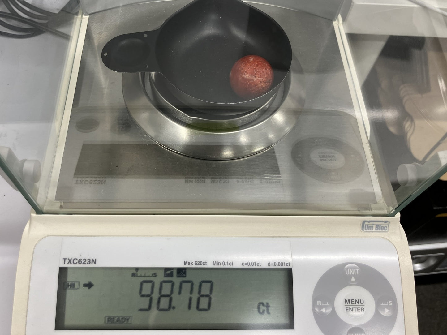 サンゴ 赤珊瑚 天然 98.77ct 宝石鑑別書付き 24.3㎜ ルース( 裸石 ) 5559YY