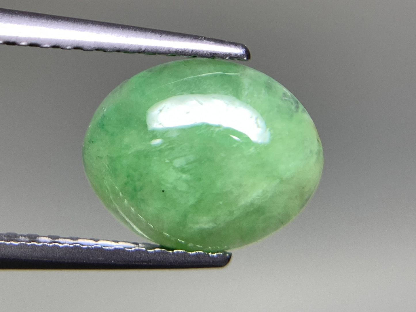 ひすい(ヒスイ 翡翠) 天然 1.770ct 宝石ソーティング付き 10.0㎜×7.9㎜×2.4㎜ ラッピング無料 ルース( 裸石 ) 4964Y