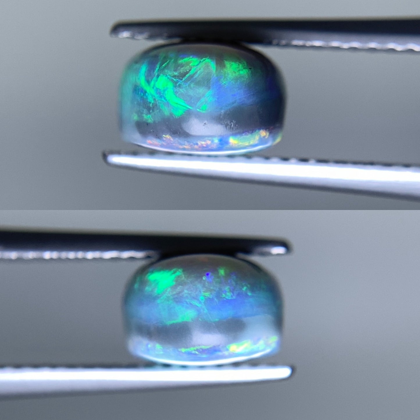 ブラックオパール(両面遊色) 天然 3.603ct 中央宝石ソーティング付き 12.5㎜×7.8㎜×5.4㎜ ルース( 裸石 ) 5801Y