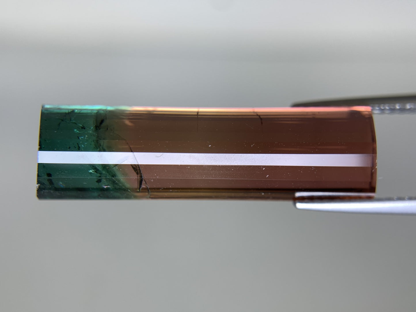 パーティカラードトルマリン 天然 18.298ct 中央宝石ソーティング付き 28.72㎜×8.19㎜×7.12㎜ ルース( 裸石 ) 6835Y