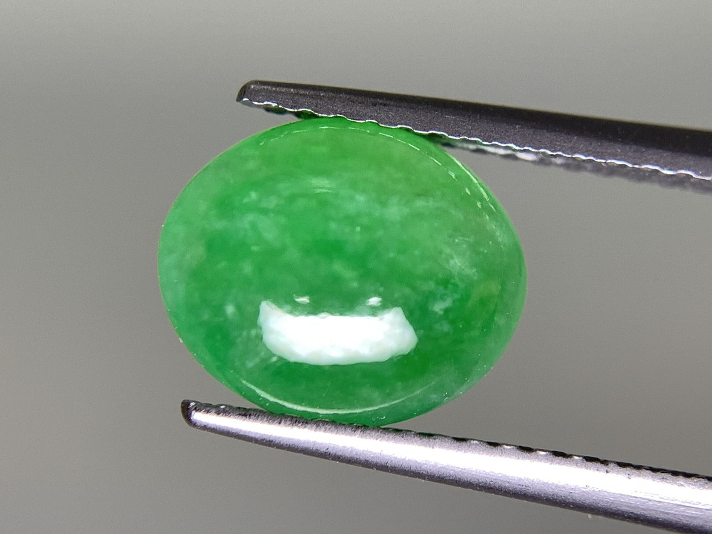 ひすい(ヒスイ 翡翠) 天然 2.453ct 宝石ソーティング付き 9.6㎜×8.0㎜×3.8㎜ ルース( 裸石 ) 4826Y