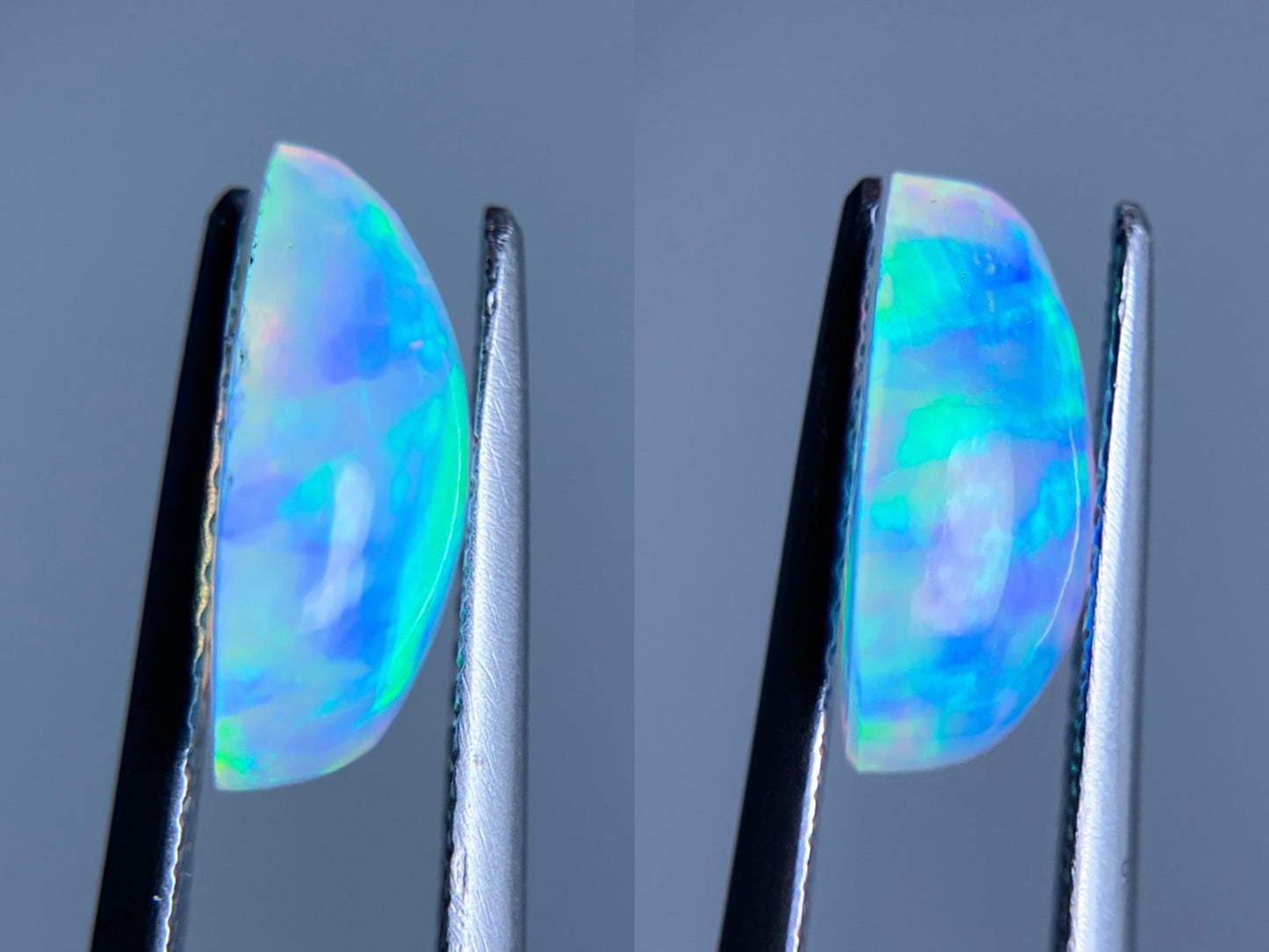 オパール (ペアセット) 1.987ct / 2.496ct 宝石ソーティング付き 12.0㎜×8.7㎜×4.6㎜ / 12.1㎜×7.9㎜×5.0㎜ ルース( 裸石 ) 3331S