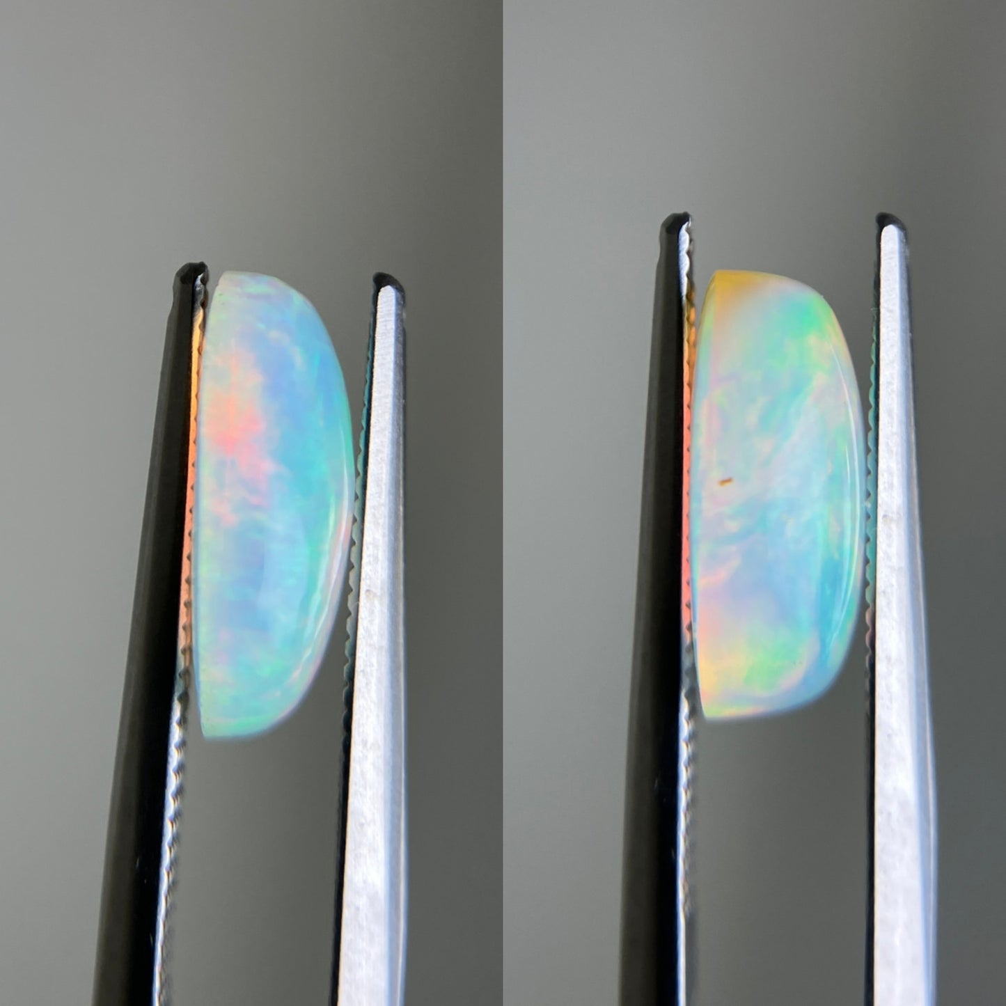 オパール (ペアセット) 2.085ct / 2.759ct 宝石ソーティング付き 12.0㎜×8.0㎜×4.1㎜ / 12.1㎜×8.2㎜×4.7㎜ ルース( 裸石 ) 4989YY