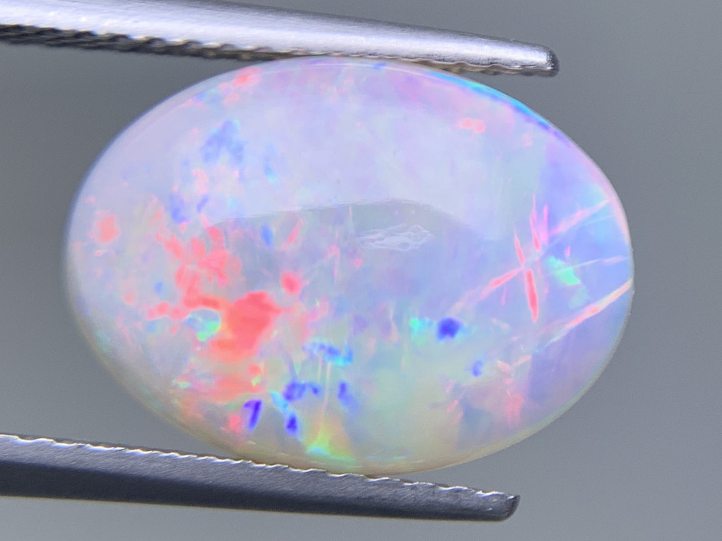 ブラックオパール 天然 2.973ct 宝石ソーティング付き 13.5㎜×10.1㎜×3.5㎜ ルース( 裸石 ) 6185Y