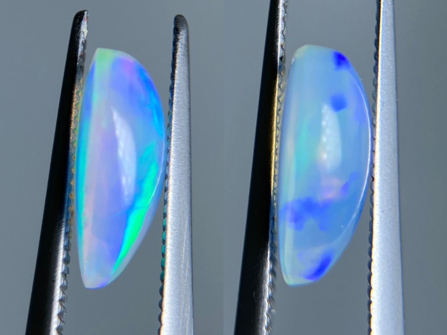 オパール(ペアセット) 1.803ct / 2.007ct 宝石鑑別書付き 10.9㎜×9.1㎜×4.2㎜ / 10.9㎜×9.0㎜×4.1㎜ ルース( 裸石 ) 3514S