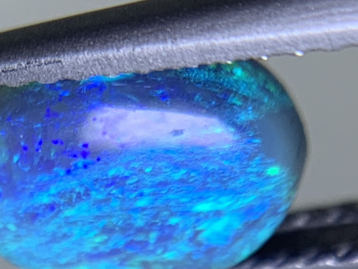 ブラックオパール 天然 1.701ct 宝石ソーティング付き 8.9㎜×7.4㎜×3.8㎜ ルース( 裸石 ) 6198Y