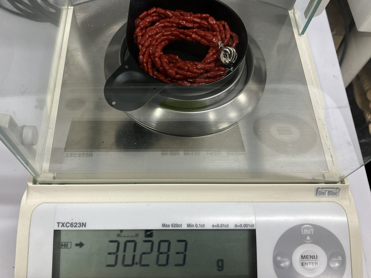 赤珊瑚 ネックレス (さんご サンゴ) 宝石鑑別書付き G.SILVER 総重量30.283g ネックレス全長約46cm 5610YY