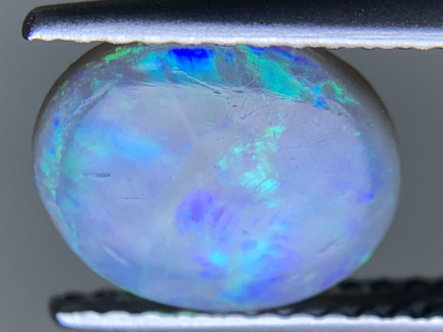 ブラックオパール 天然 1.214ct カン有り 宝石ソーティング付き 9.2㎜×7.7㎜×2.7㎜ ルース( 裸石 ) 6329Y