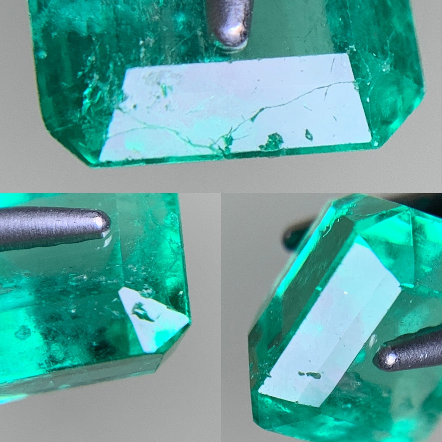 エメラルド 天然 3.858ct 中央宝石鑑別書付き Colombia産 9.07㎜×8.92㎜×6.11㎜ ルース( 裸石 ) 6344Y