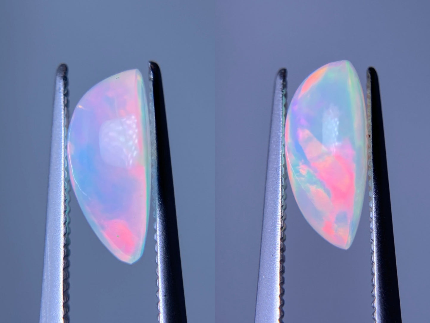 オパール(ペアセット) 1.380ct / 1.820ct 宝石鑑別書付き 1.07㎜×7.7㎜×4.5㎜ / 10.7㎜×7.8㎜×4.6㎜ ルース( 裸石 ) 3513S