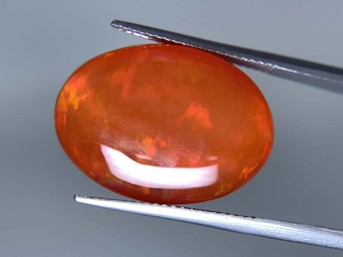 ファイアオパール 天然 17.841ct 中央宝石ソーティング付き 21.5㎜×15.8㎜×9.1㎜ ルース( 裸石 ) 5496Y