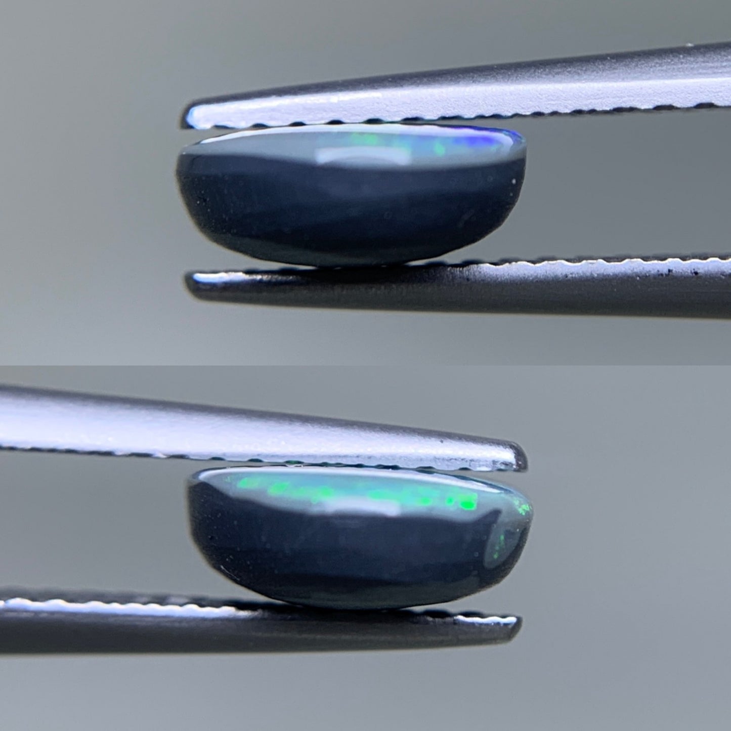 ブラックオパール 天然 1.612ct 中央宝石ソーティング付き 10.0㎜×7.8㎜×3.2㎜ ルース( 裸石 ) 7534Y