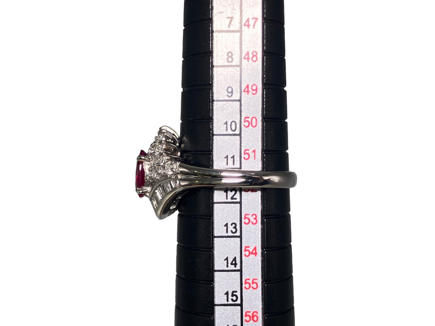 ルビー 1.03ct Pigeon Blood Myanmar AIGS 宝石鑑別書付き 7.33㎜×5.22㎜×2.79㎜ PT900 7.3g リング メレダイヤ 0.79ct 1226S