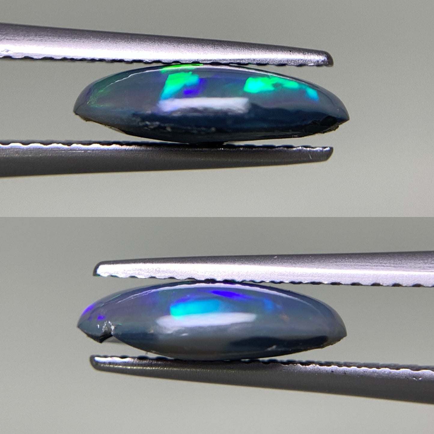 ブラックオパール 1.778ct 宝石ソーティング付き  12.0㎜×7.4㎜×3.5㎜  ルース（ 裸石 ） 2601Y