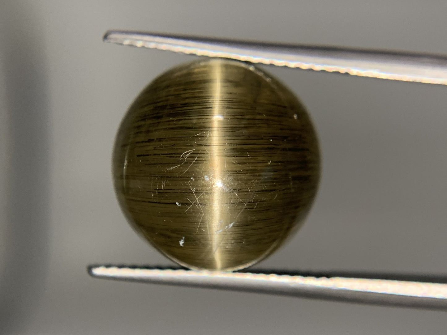 アパタイトキャッツアイ 22.820ct 宝石ソーティング付き  14.6㎜×14.4㎜×12.5㎜  ルース（ 裸石 ） 2838Y