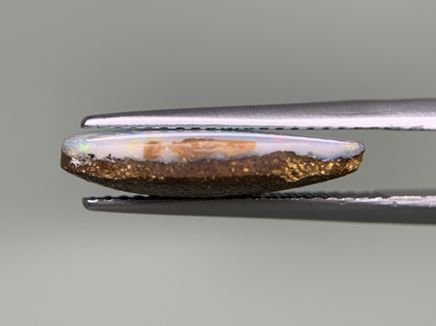 ボルダーオパール 3.492ct 宝石ソーティング付き  16.4㎜×8.1㎜×3.8㎜  ルース（ 裸石 ） 3158Y