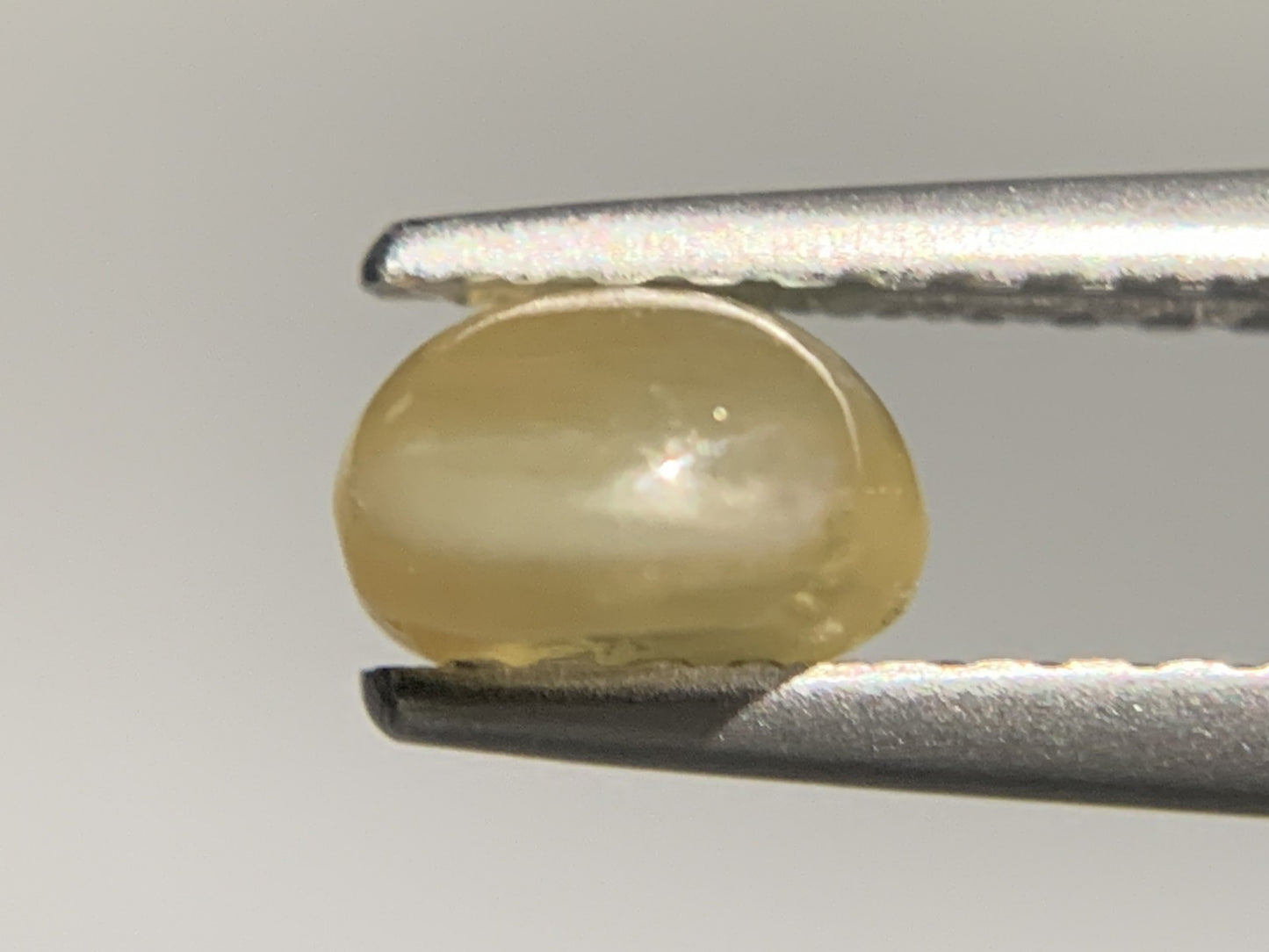 クリソベリルキャッツアイ 1.037ct 宝石ソーティング付き  5.4㎜×5.4㎜×3.5㎜  ルース（ 裸石 ） 3540Y
