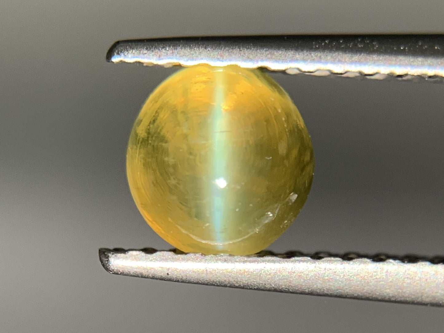 クリソベリルキャッツアイ 1.072ct 宝石ソーティング付き  5.6㎜×5.5㎜×3.7㎜ ルース（ 裸石 ） 3547Y