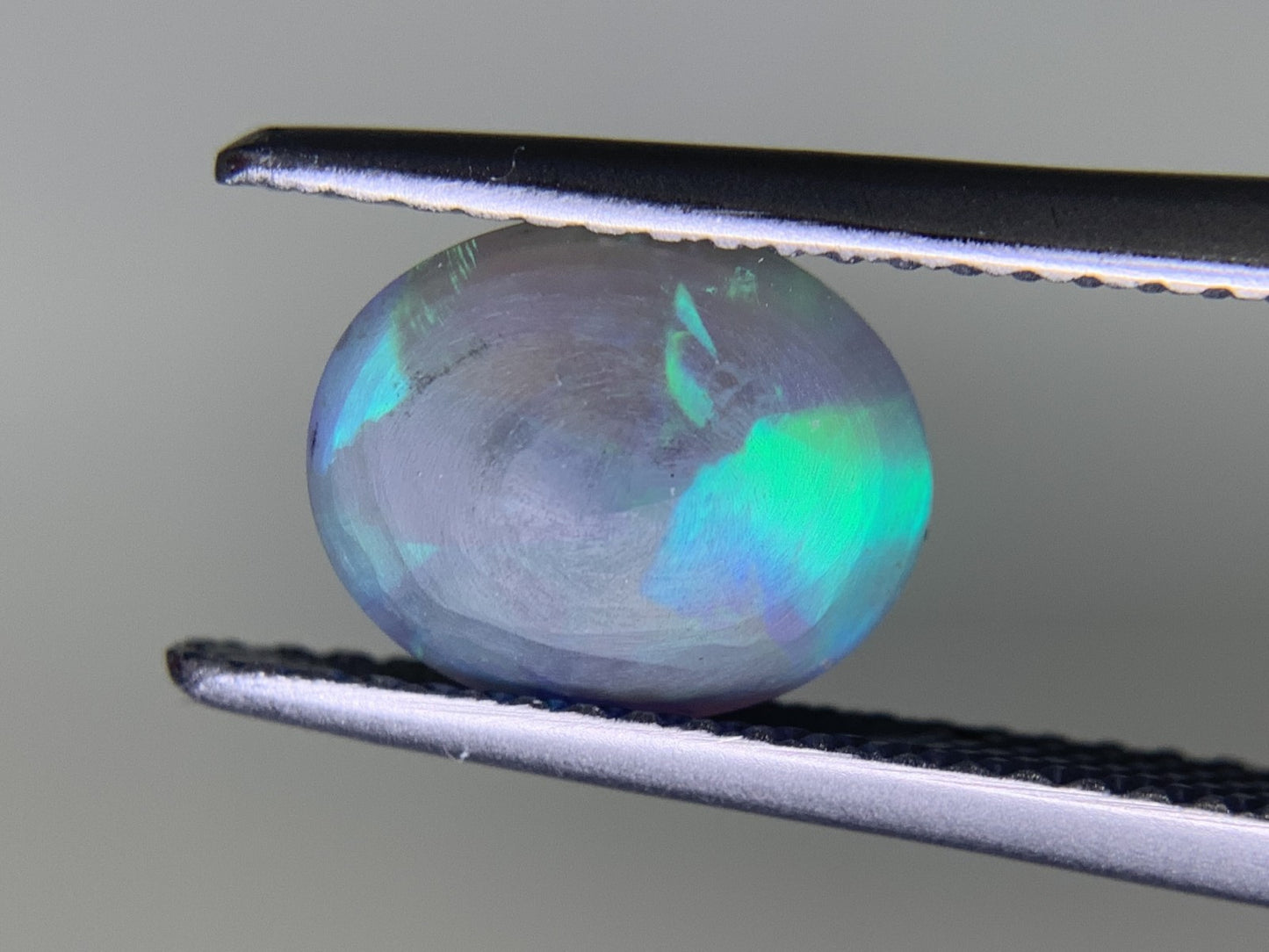 ブラックオパール 1.454ct 宝石ソーティング付き  14.0㎜×8.4㎜×4.8㎜  ルース（ 裸石 ） 4048Y