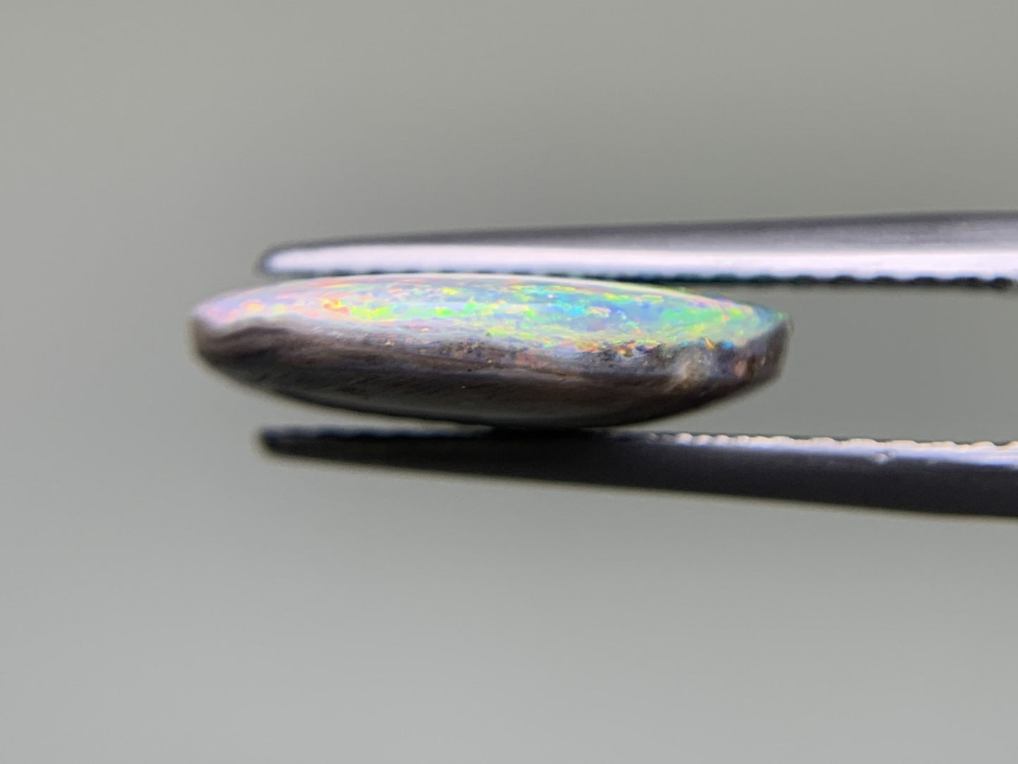 ブラックオパール 3.475ct 中央宝石ソーティング付き 14.0㎜×11.4㎜×3.5㎜ ルース（ 裸石 ） 4110Y