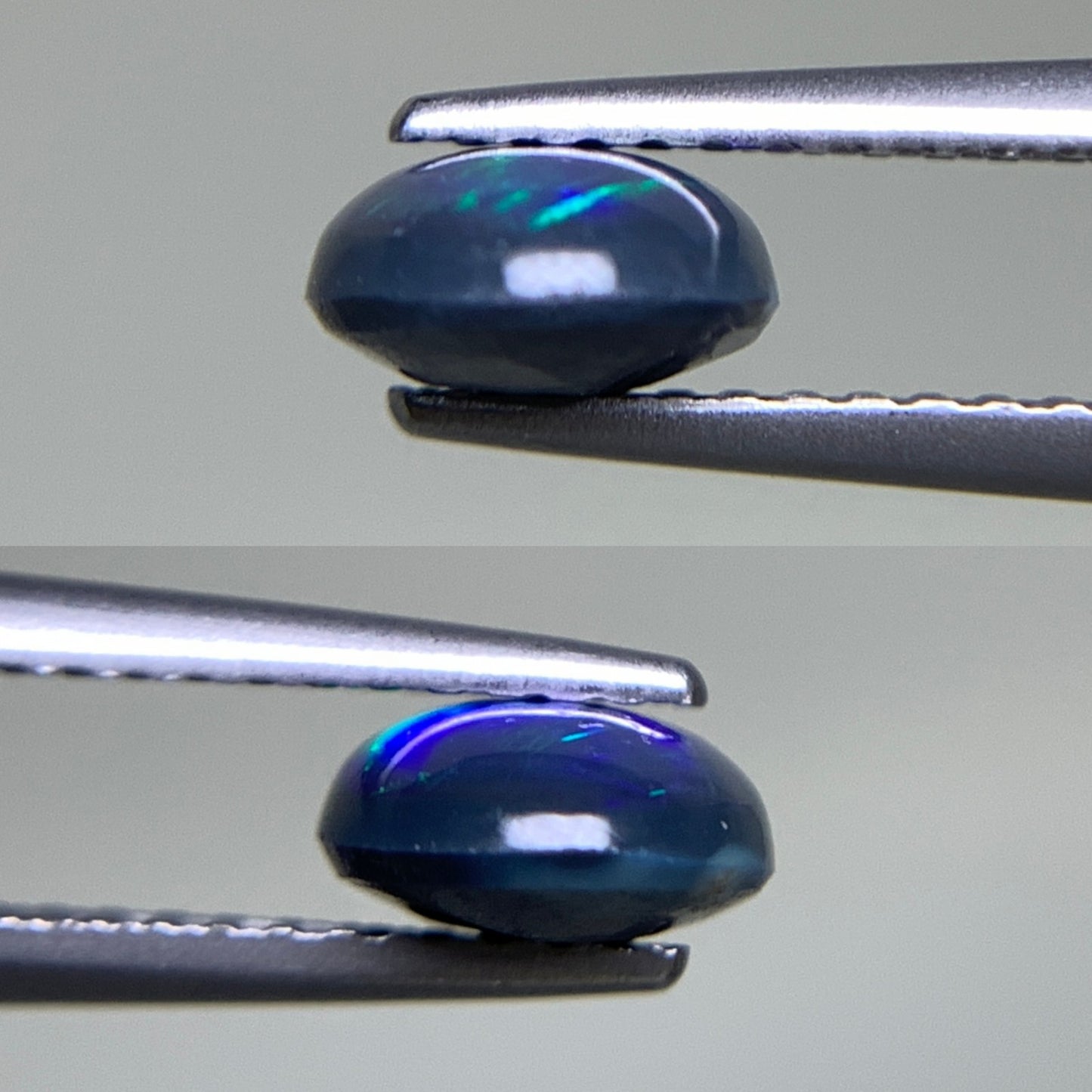 ブラックオパール 1.007ct  中央宝石ソーティング付き  8.4㎜×6.4㎜×3.3㎜  天然 ルース（ 裸石 ） 4363Y