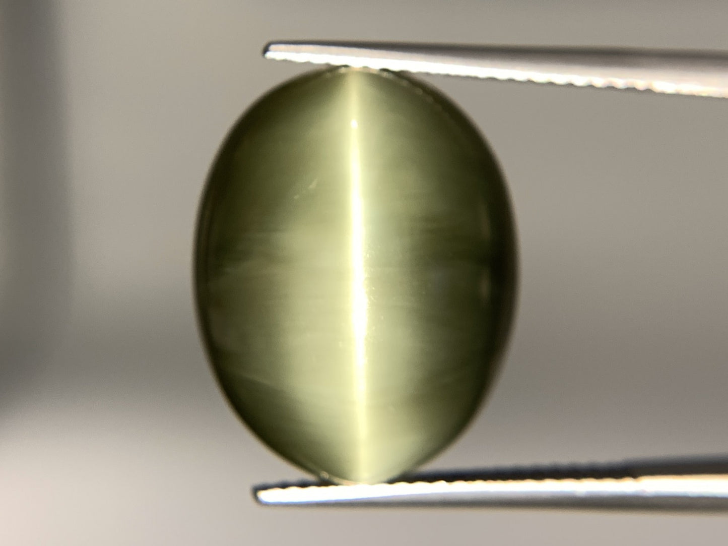 ネフライトキャッツアイ 12.785ct  宝石ソーティング付き  18.5㎜×14.4㎜×6.0㎜  天然 ルース（ 裸石 ） 4696Y
