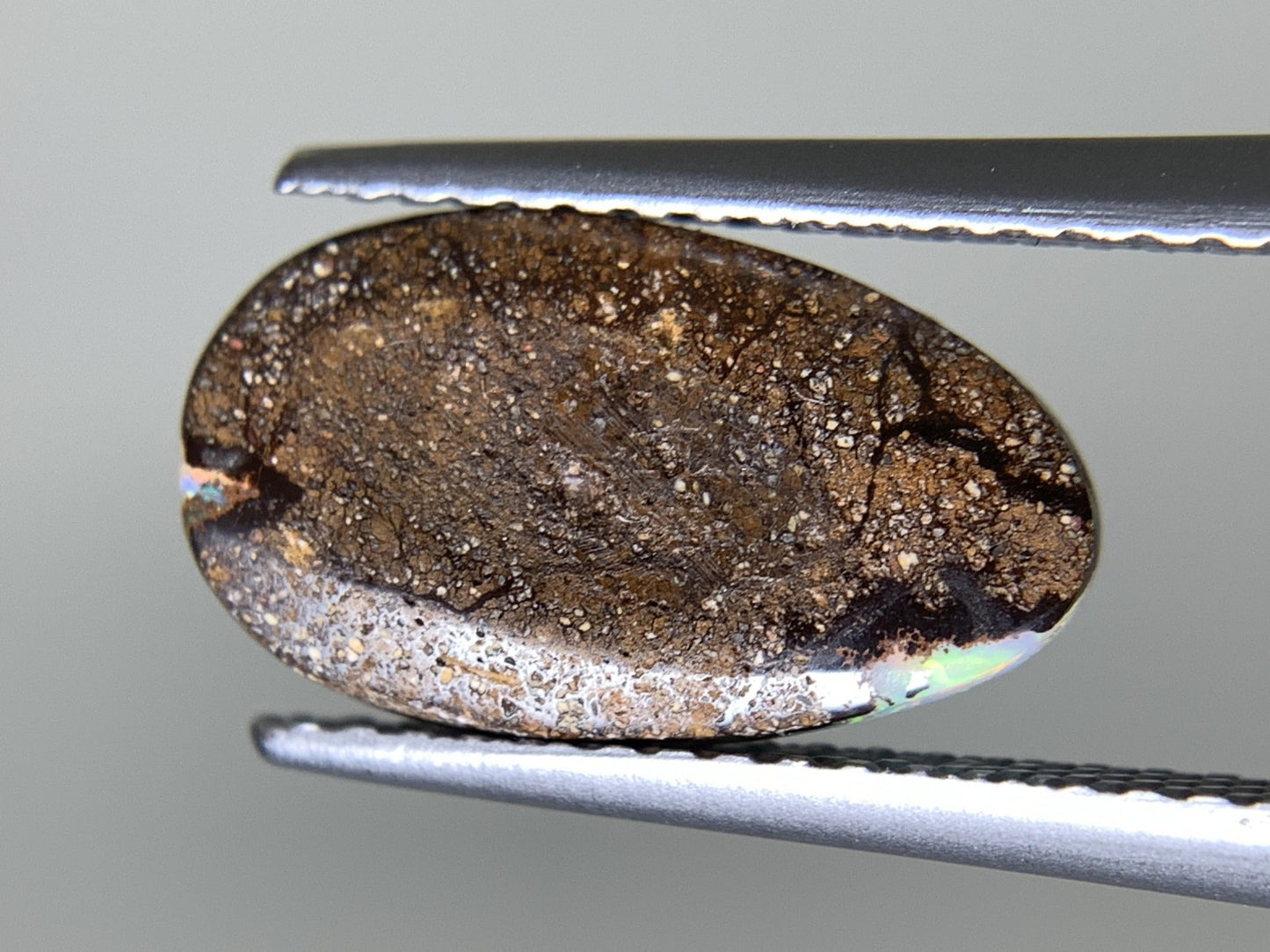 ボルダーオパール 1.706ct  宝石ソーティング付き  13.1㎜×7.5㎜×2.1㎜  天然 ルース（ 裸石 ） 4725Y