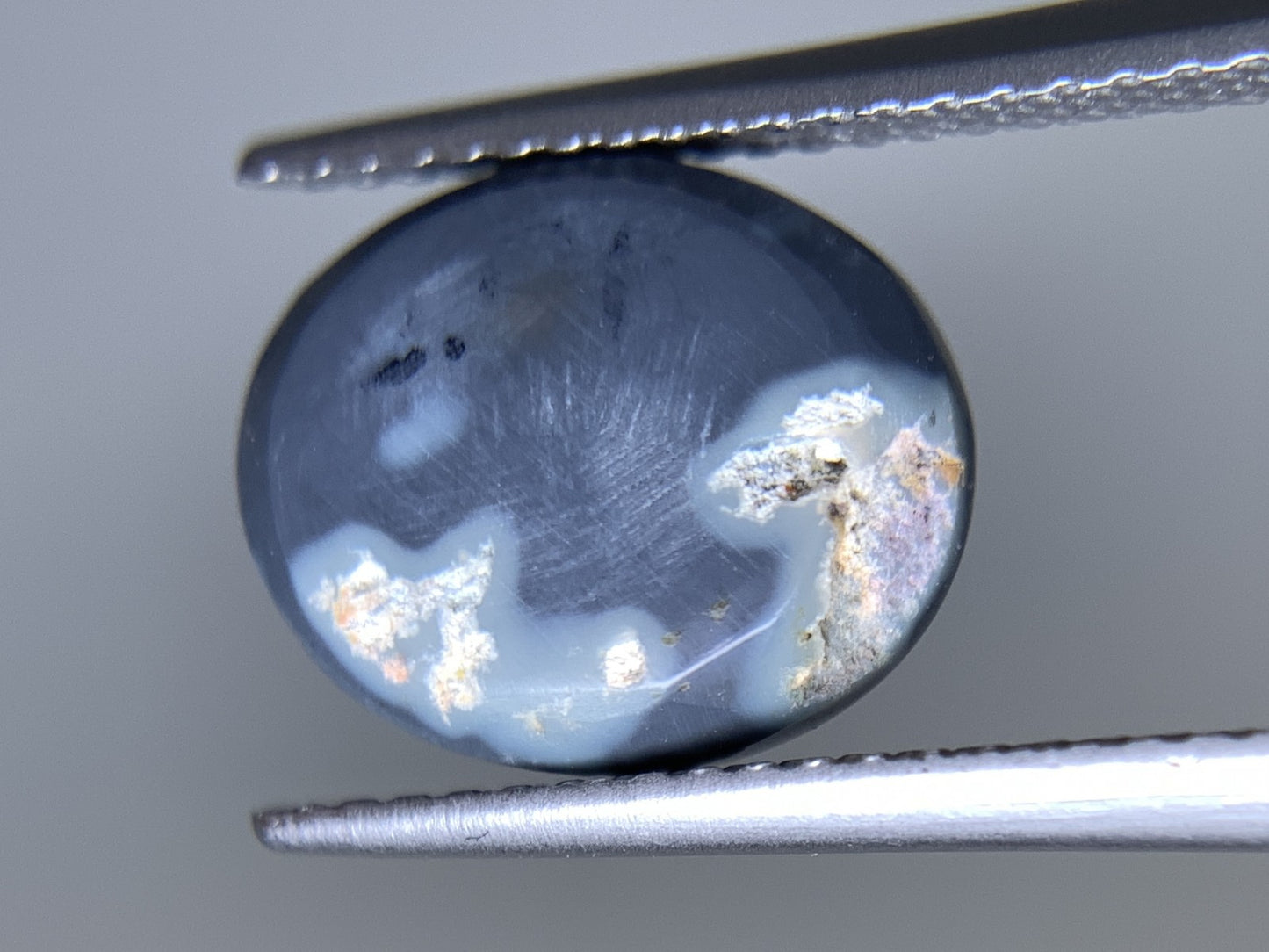 ブラックオパール 天然 2.756ct カン有り 中央宝石ソーティング付き 11.3㎜×9.4㎜×3.9㎜ ルース（ 裸石 ） 6659Y