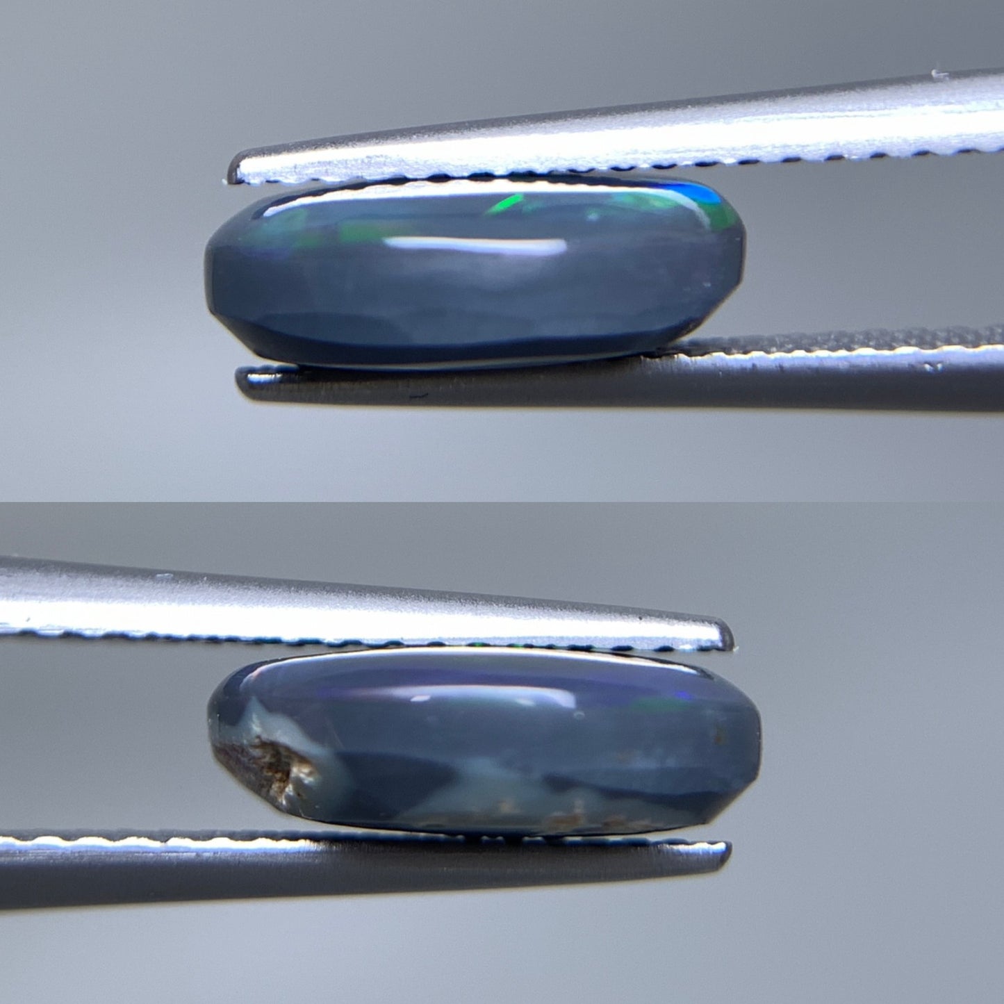 ブラックオパール 天然 2.756ct カン有り 中央宝石ソーティング付き 11.3㎜×9.4㎜×3.9㎜ ルース（ 裸石 ） 6659Y