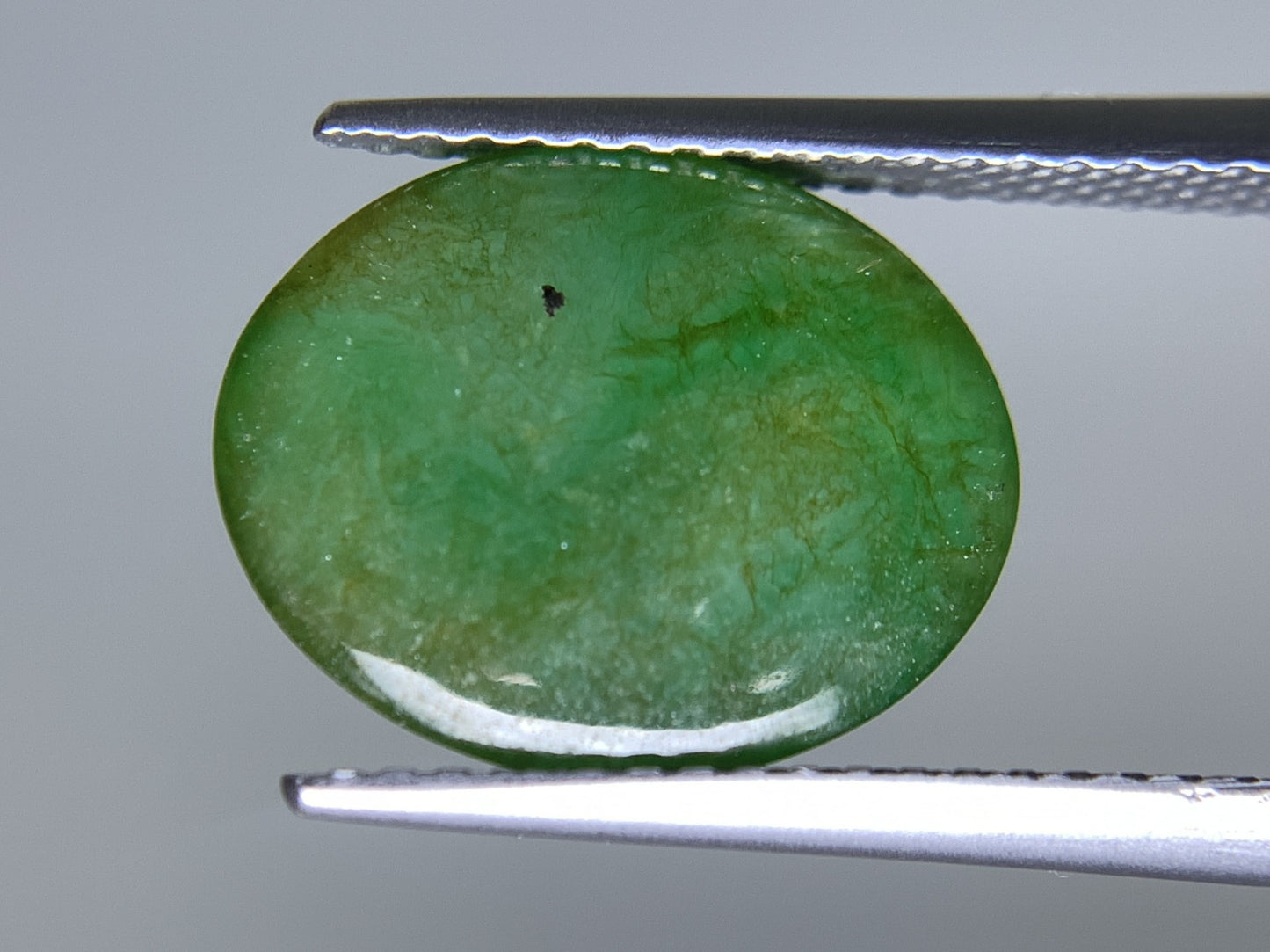ヒスイ 翡翠 天然 5.146ct 宝石ソーティング付き 13.0㎜×10.5㎜×4.4㎜ ルース（ 裸石 ） 5947Y