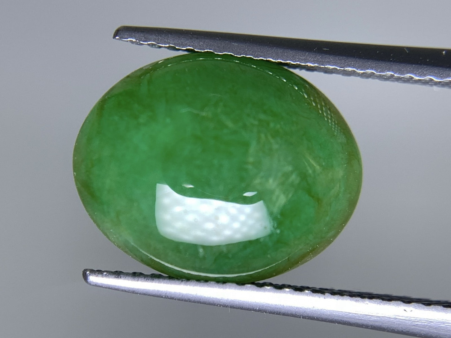 ヒスイ 翡翠 天然 5.146ct 宝石ソーティング付き 13.0㎜×10.5㎜×4.4㎜ ルース（ 裸石 ） 5947Y