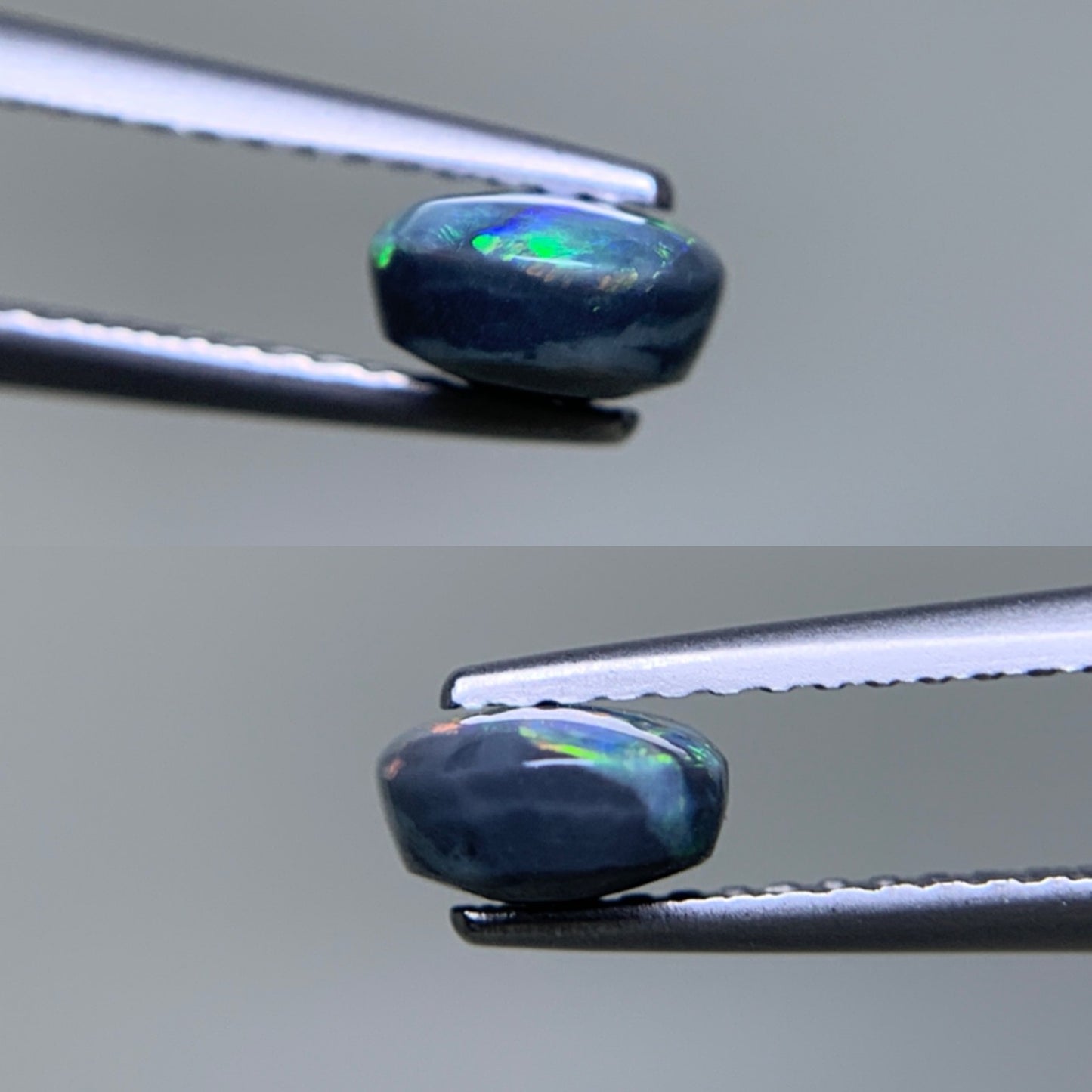 ブラックオパール 天然 0.983ct 宝石ソーティング付き 7.7㎜×5.9㎜×3.3㎜ ルース（ 裸石 ） 7628Y