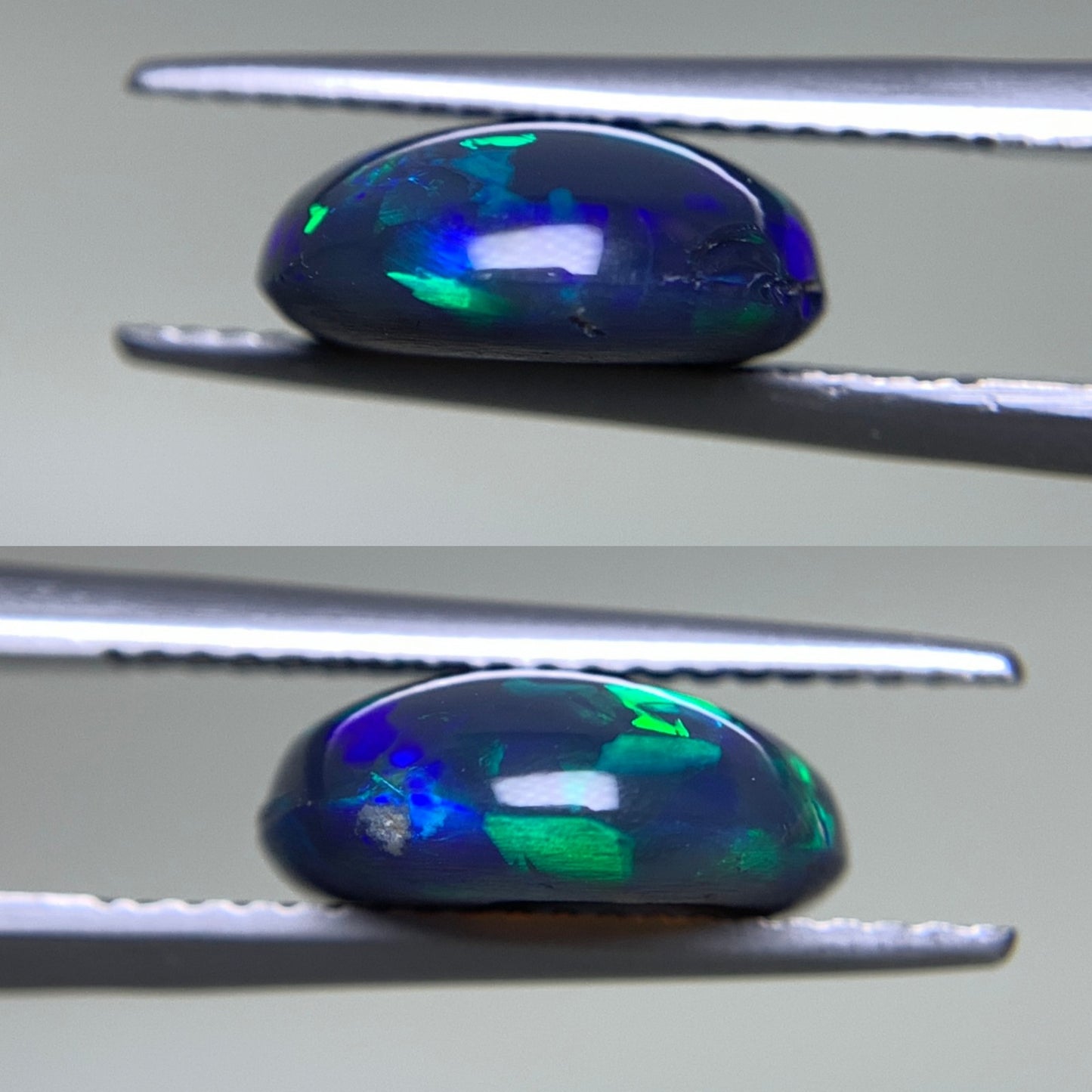 ブラックオパール 天然  4.026ct  中央宝石ソーティング付き  13.5㎜×11.1㎜×4.5㎜  ルース（ 裸石 ） 5776Y