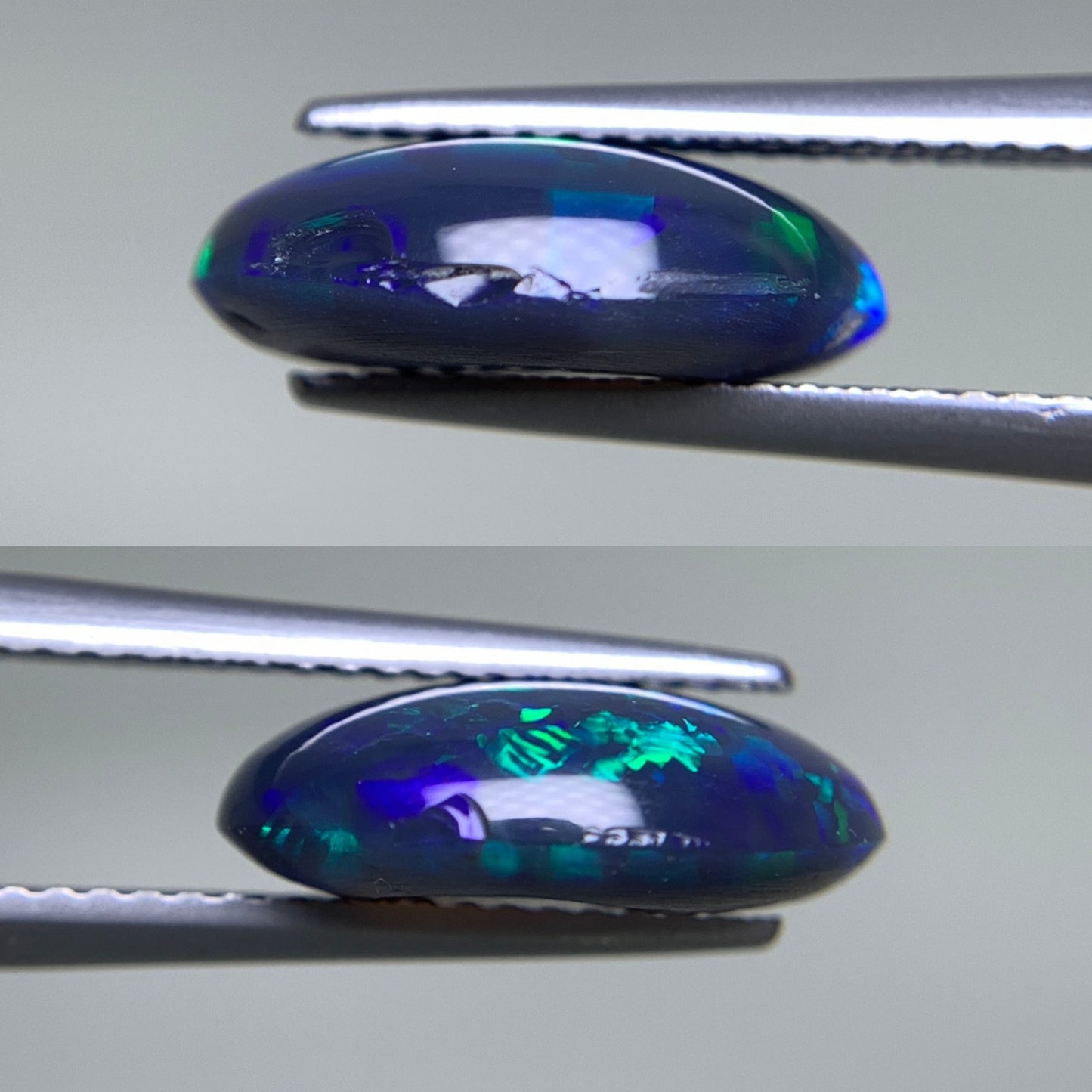 ブラックオパール 天然  4.026ct  中央宝石ソーティング付き  13.5㎜×11.1㎜×4.5㎜  ルース（ 裸石 ） 5776Y