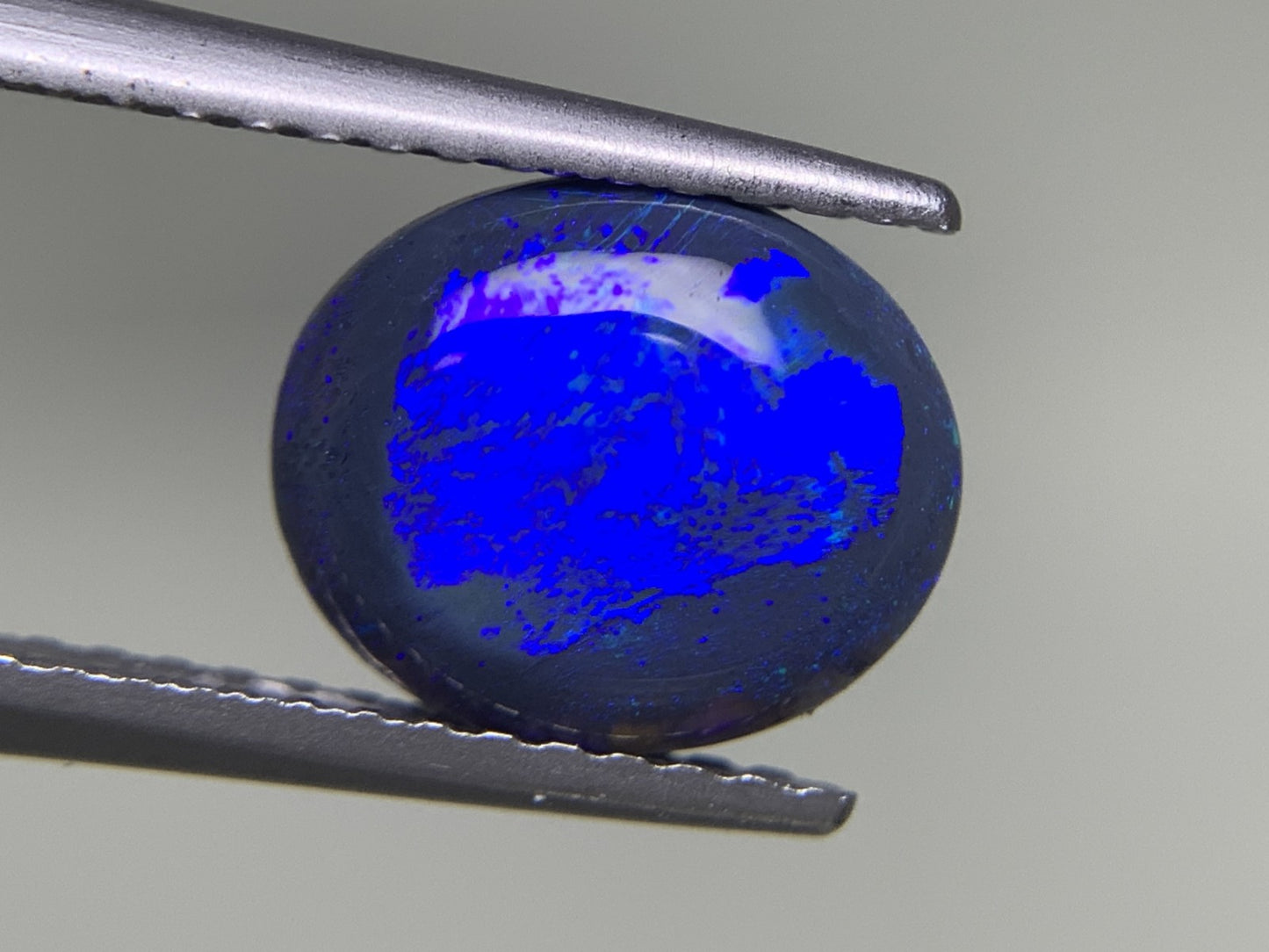 ブラックオパール 1.212ct 宝石ソーティング付き  9.0㎜×7.5㎜×3.0㎜  ルース（ 裸石 ） 3446Y