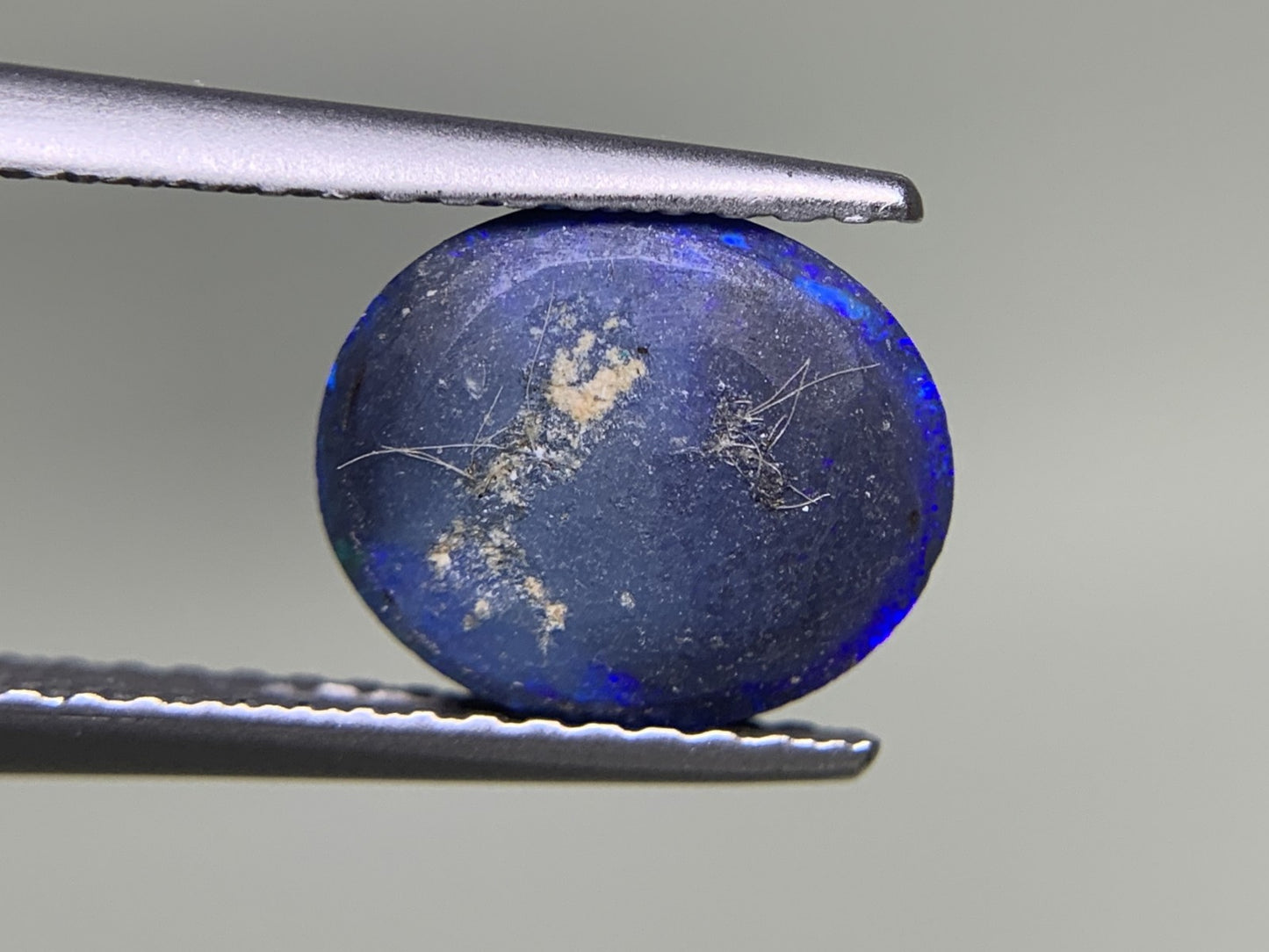 ブラックオパール 1.212ct 宝石ソーティング付き  9.0㎜×7.5㎜×3.0㎜  ルース（ 裸石 ） 3446Y