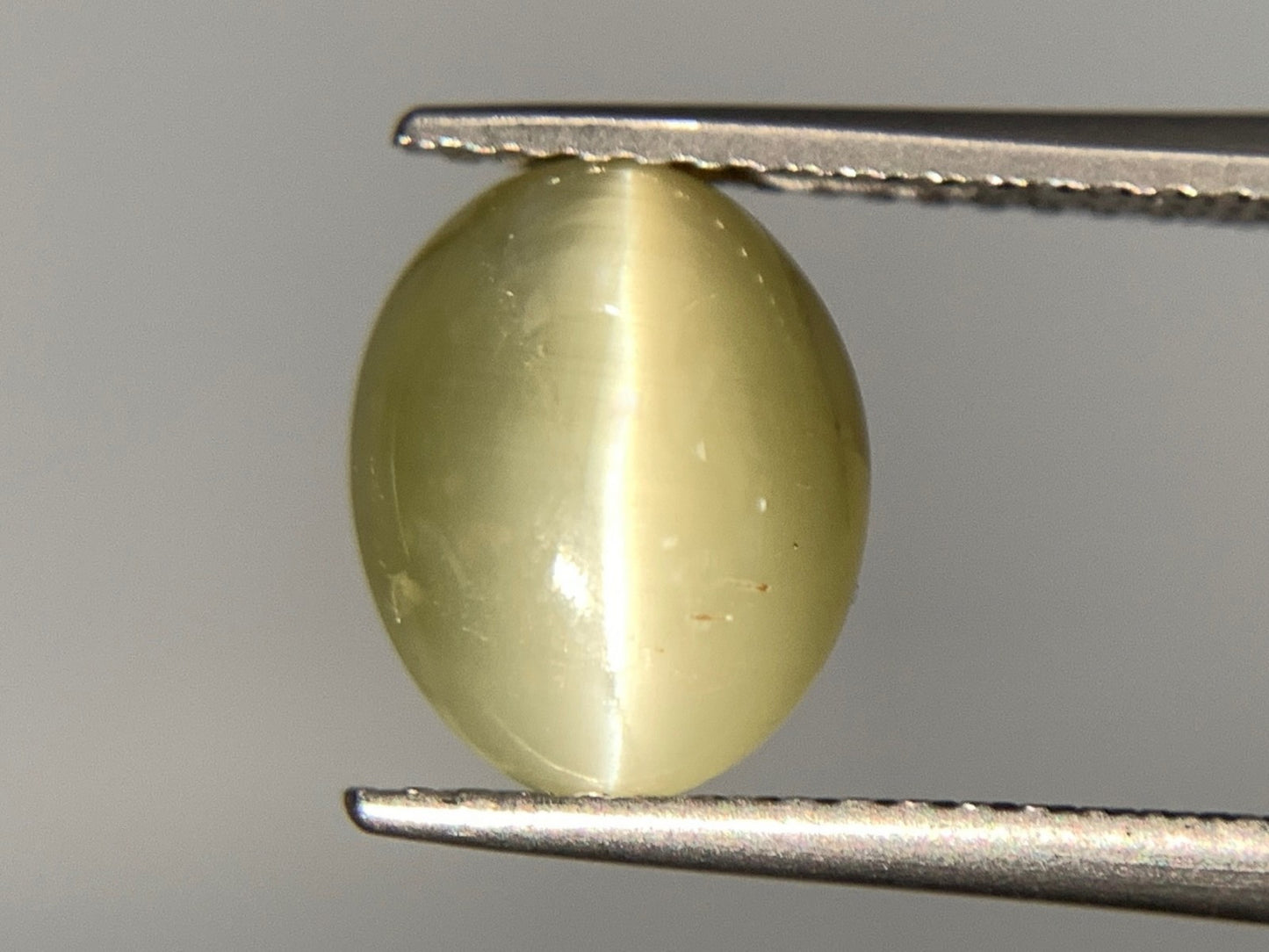 クリソベリルキャッツアイ 4.371ct 宝石ソーティング付き  9.4㎜×7.5㎜×6.3㎜   ルース（ 裸石 ） 2411Y2