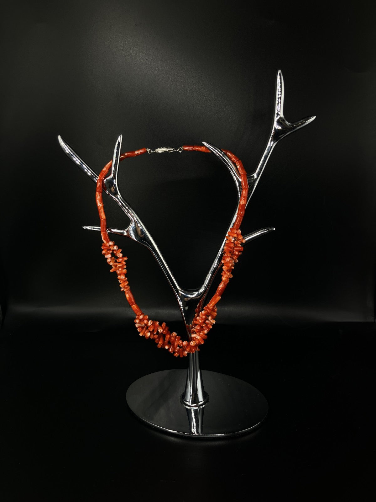 宝石鑑別書付き　天然珊瑚　ネックレス　116.13ct  全長約40cm 2082YY