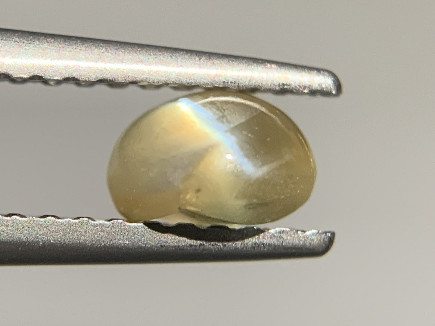 クリソベリルキャッツアイ 1.037ct 宝石ソーティング付き  5.4㎜×5.4㎜×3.5㎜  ルース（ 裸石 ） 3540Y