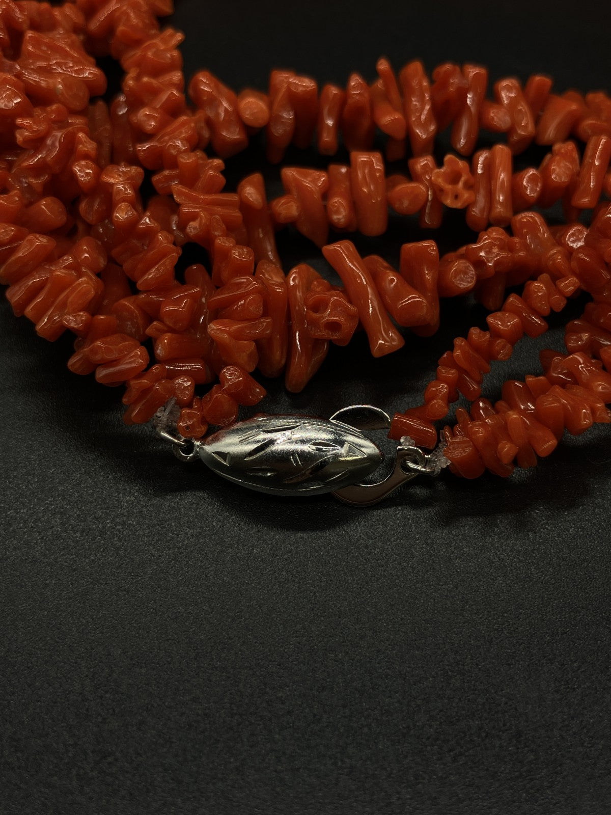 宝石鑑別書付き　天然珊瑚　ネックレス　332.83ct  全長約62cm 2083YY
