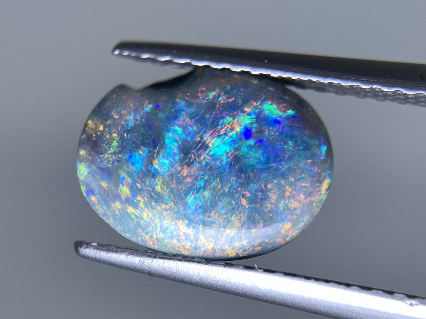 ブラックオパール 天然  1.383ct  宝石ソーティング付き  10.8㎜×8.2㎜×2.7㎜ ルース（ 裸石 ）  5890Y