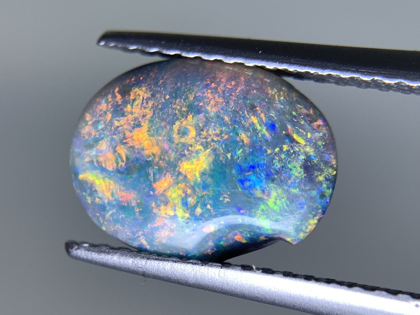 ブラックオパール 天然  1.383ct  宝石ソーティング付き  10.8㎜×8.2㎜×2.7㎜ ルース（ 裸石 ）  5890Y