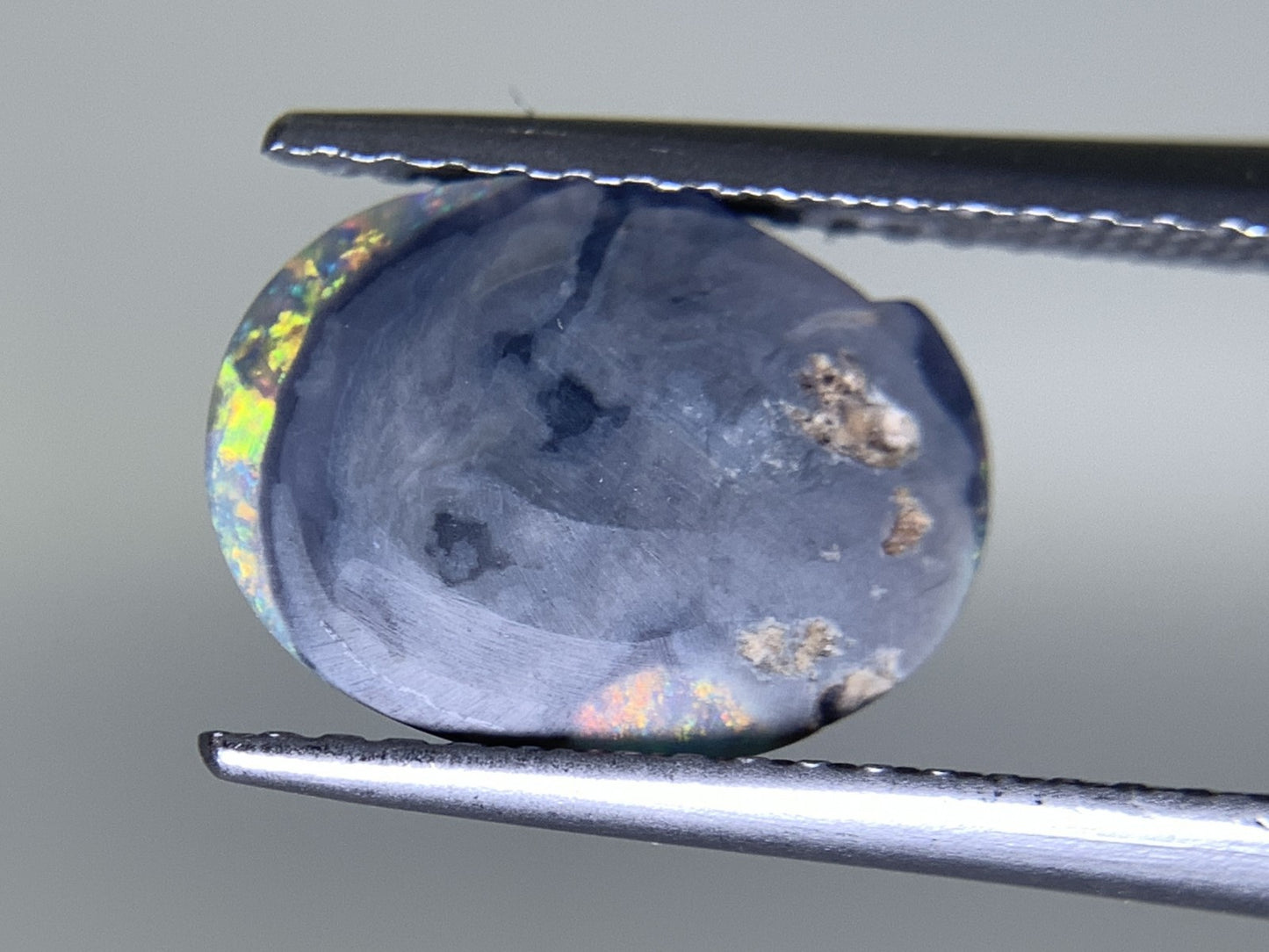ブラックオパール 天然  1.383ct  宝石ソーティング付き  10.8㎜×8.2㎜×2.7㎜ ルース（ 裸石 ）  5890Y