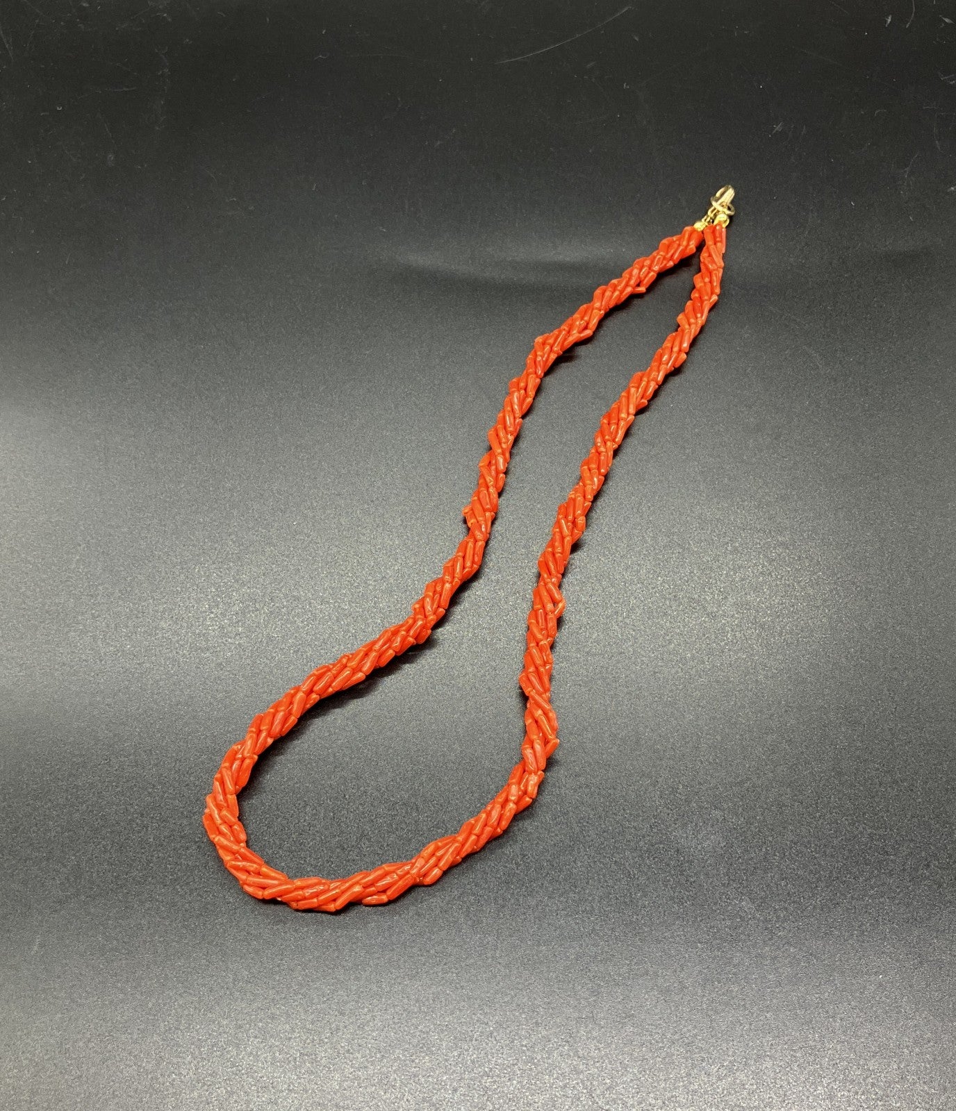 宝石鑑別書付き　天然珊瑚　ネックレス　76.30ct  全長約45cm 2079YY