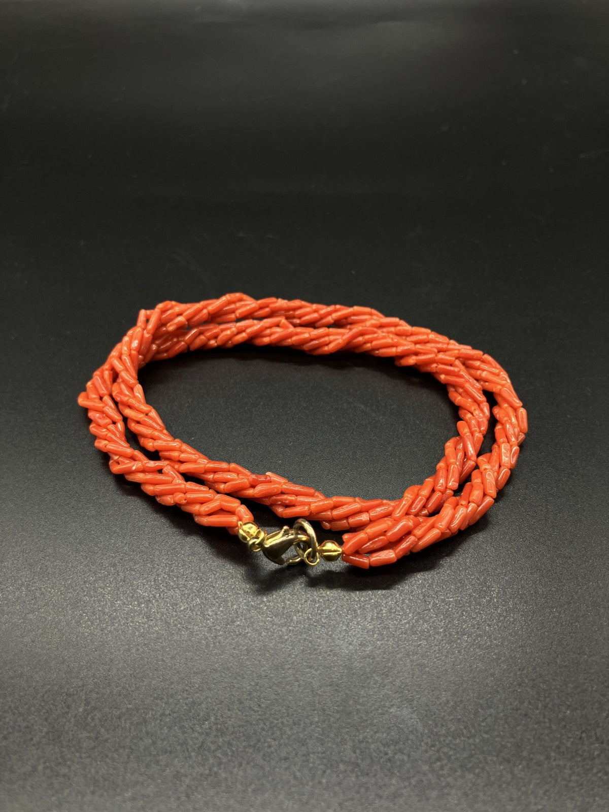 宝石鑑別書付き　天然珊瑚　ネックレス　76.30ct  全長約45cm 2079YY