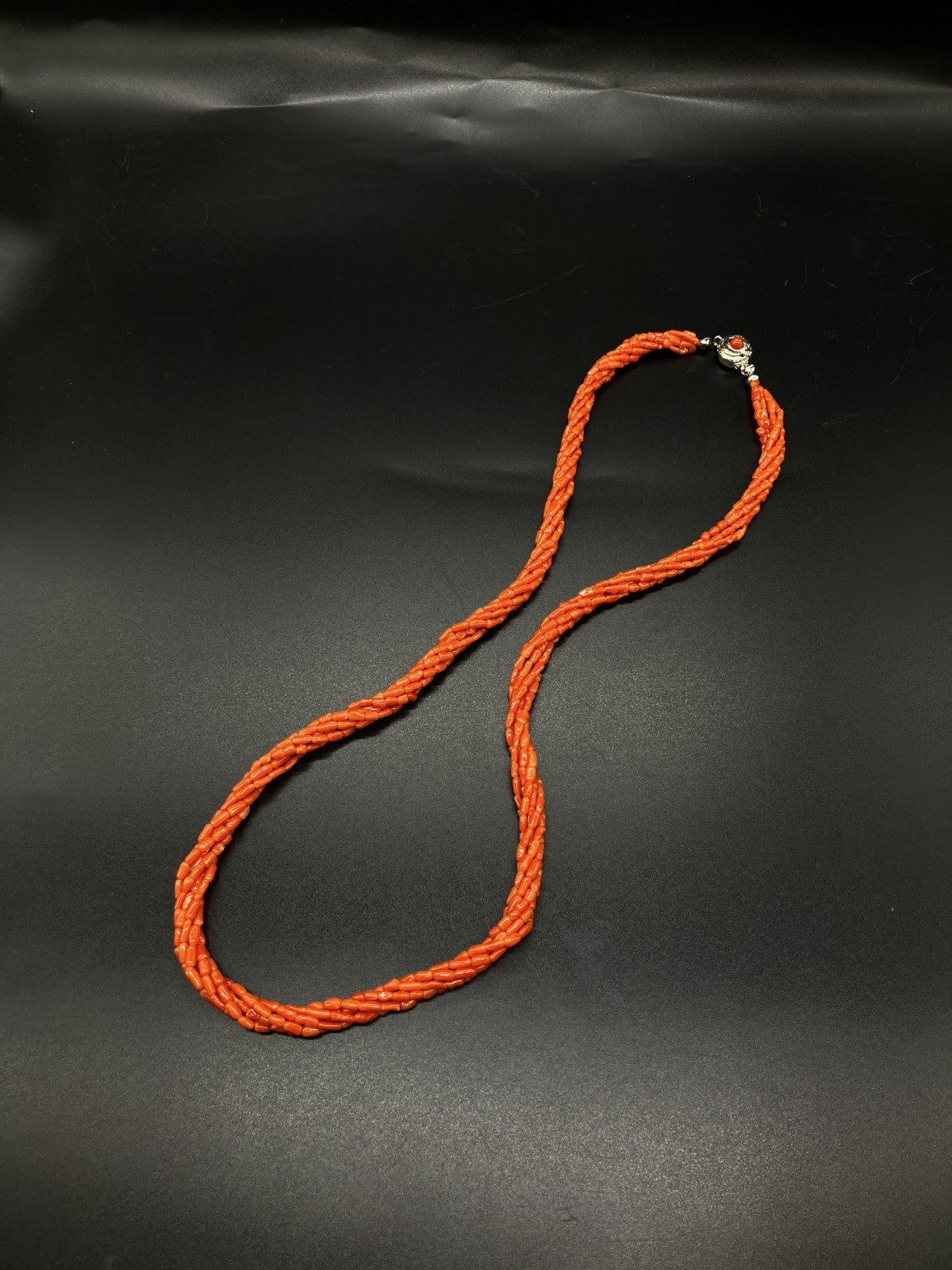 宝石鑑別書付き　天然珊瑚　ネックレス　150.38ct  全長約61.5cm 2183YY